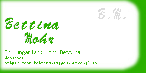 bettina mohr business card